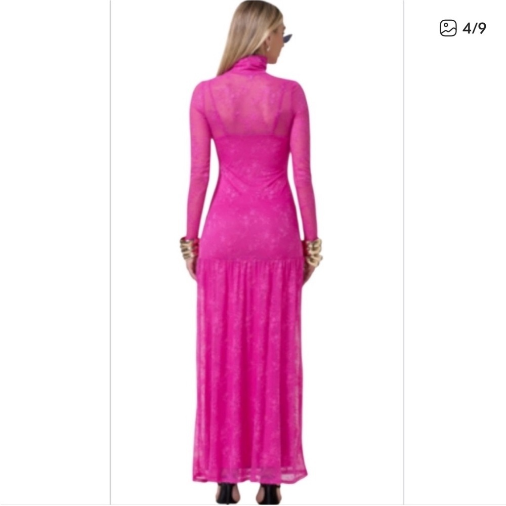 AFRM $158 msrp Fuchsia Long Sleeve Dress